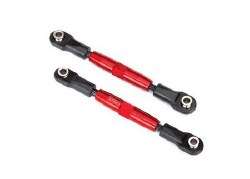 Camber links, front (TUBES red-anodized, 7075-T6 aluminum, stronger than titanium) (83mm) (2)/ rod e