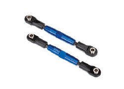 Camber links, front (TUBES blue-anodized, 7075-T6 aluminum, stronger than titanium) (83mm) (2)/ rod