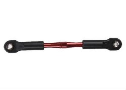 Red-Anodized Aluminum Turnbuckle, 49mm with Rod Ends