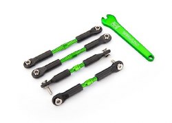 Aluminum Turnbuckle Camber Link Set (Green) (4)