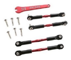 Aluminum Turnbuckle Camber Link Set (Red) (4)