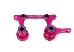 T6 Aluminum Steering Bellcrank, Drag Link & 5x8mm Ball Bearings (Pink)