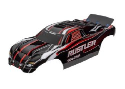 Traxxas Body, Rustler (Also Fits Rustler VXL), Red & Black (Painted, Decals Applied)