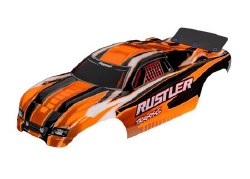 Traxxas Body, Rustler (Also Fits Rustler VXL), Orange (Painted, Decals Applied)
