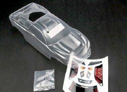 Traxxas Body, Nitro Rustler (Clear, Requires Painting)/Window, Grill, Lights Decal Sheet/ Wing And A