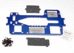 Chassis, 7075-T6 billet machined aluminum (4mm) (blue)/ hardware