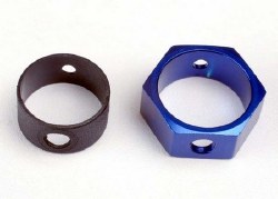 Brake adapter, hex aluminum (blue)