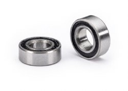 Ball bearings, black rubber sealed (3.5x7x2.5mm) (2)