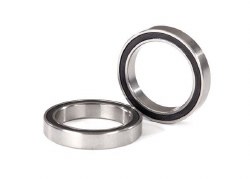 Ball bearings, black rubber sealed (17x23x4mm) (2)