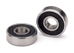 Ball bearing, black rubber sealed (6x16x5mm) (2)