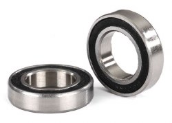 Ball bearings, black rubber sealed (12x21x5mm) (2)