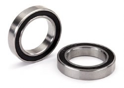 Ball bearing, black rubber sealed, stainless (17x26x5) (2)