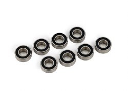 Ball bearing, black rubber sealed, stainless (5x11x4mm) (8)