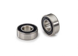 Ball bearing, black rubber sealed, stainless (5x11x4mm) (2)