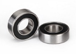 Ball Bearing, Black Rubber Sealed (6x12x4mm) (2)