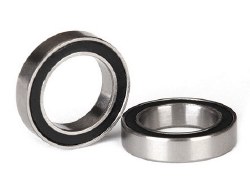 Ball Bearings, Black Rubber Sealed (12x18x4mm) (2)