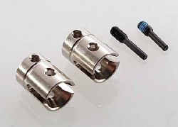 Drive Cups (2) (Attaches To 5mm Trans Output Shaft)/Screw Pins, M4/15 (2) (For T-Maxx Steel Constan