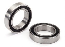 Ball bearing, black rubber sealed, stainless (20x32x7mm) (2)