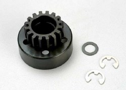 Traxxas, Clutch bell (15-tooth)/5x8x0.5mm fiber washer (2)/ 5mm e-clip (requires 5x11x4mm ball beari