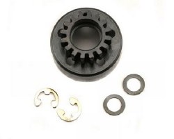 Clutch bell (16T) 5x8x0.5mm fiber washer, 5mm e-clip (uses 5x11x4mm bearing)