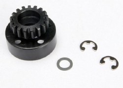 Clutch Bell (17-Tooth)/5x8x0.5mm Fiber Washer (2)/ 5mm E-Clip (Requires 5x11x4mm Ball Bearings Part