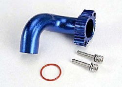 Header, Blue-Anodized Aluminum (For Rear Exhaust Engines Only) (2.5, 2.5r, 3.3)