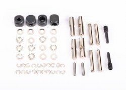 Traxxas U-joints, driveshaft (carrier (4)/ 4.5mm cross pin (4)/ 3mm headed pin (4)/ 4x15mm screw pin