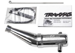 Tuned pipe, Resonator, R.O.A.R. legal (aluminum, double-chamber) (fits Maxx vehicles with TRX Racing