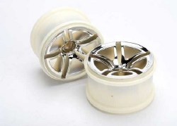 Wheels, Twin-Spoke 2.8" (chrome) (nitro front) (2)