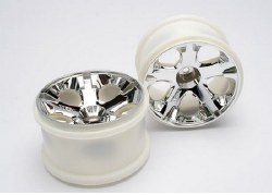 Wheels, All-Star 2.8" (chrome) (nitro rear/ electric front) (2)