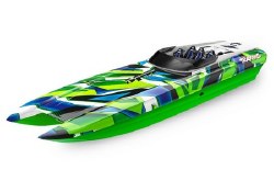 Traxxas DCB M41 Widebody 40" Catamaran High Performance Race Boat GreenR with TQi 2.4GHz Radio & TSM