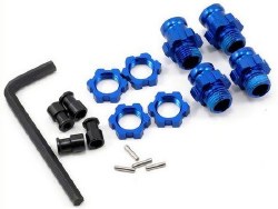 Aluminum 17mm Wheel Adapter Set (Blue) (4)