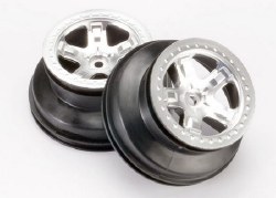 Wheels, Sct Satin Chrome, Beadlock Style, Dual Profile (2.2" Outer, 3.0" Inner) (4wd Front/Rear, 2wd