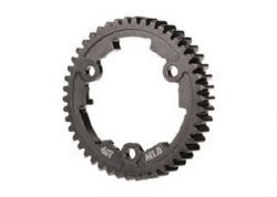 Spur gear, 46-tooth (machined, hardened steel) (wide face, 1.0 metric pitch)