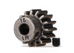 Mod 1 Pinion Gear 5mm Shaft (15) (compatible with steel spur gears)