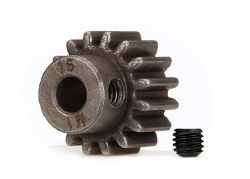 Mod 1 Steel Pinion Gear 5mm Shaft (16) (compatible with steel spur gears)