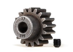 Mod 1 Steel Pinion Gear 5mm Shaft (17) (compatible with steel spur gears)