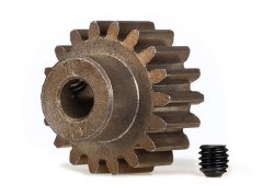 Mod 1 Steel Pinion Gear 5mm Shaft (18) (compatible with steel spur gears)