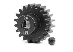 Gear, 20-T Pinion (Machined, Hardened Steel) (1.0 Metric Pitch) (Fits 5mm Shaft)/ Set Screw