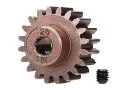 Mod 1 Steel Pinion Gear 5mm Shaft (20) (compatible with steel spur gears)