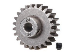 Mod 1 Steel Pinion Gear 5mm Shaft (24) (compatible with steel spur gears)