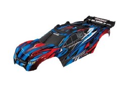 Traxxas Body, Rustler 4X4 VXL, blue/ window, grill, lights decal sheet (assembled with front & rear