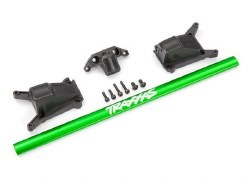 Chassis brace kit, green (fits Rustler 4X4 or Slash 4X4 models equipped with Low-CG chassis)