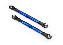 Toe links (TUBES blue-anodized, 7075-T6 aluminum, stronger than titanium) (87mm) (2)/ rod ends, rear