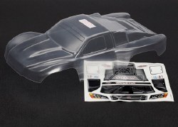 Traxxas Body, Slash 4X4 (clear,requires painting)/ window masks/ decal sheet