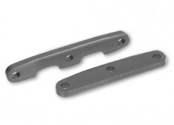 Traxxas Bulkhead tie bars, front & rear, aluminum (gray)