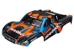 Traxxas Body, Slash 4X4, orange and blue (painted, decals applied)