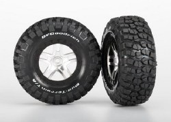 Traxxas Tires & wheels, assembled, glued (S1 ultra-soft off-road racing compound) (SCT Split-Spoke s