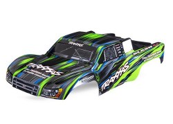 Traxxas Body Slash 4X4 Green (Painted Decals Applied) (Assembled With Front & Rear Body Mount Latche