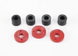 Piston, Damper (2x0.5mm hole, Red)(4)/Travel Limiters (4)